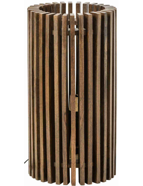 Lampe à poser en manguier brun strié 62 cm Bosik J-Line - 1