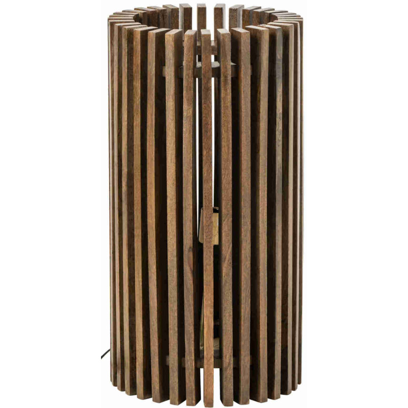 Lampe à poser en manguier brun strié 62 cm Bosik J-Line - 1
