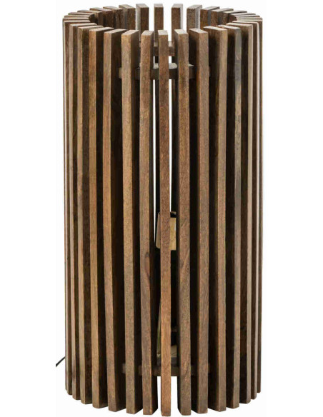 Lampe à poser en manguier brun strié 62 cm Bosik J-Line - 1