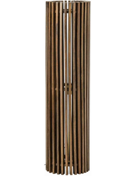 Lampadaire en manguier brun chocolat ajouré 122 cm Bosik J-Line - 1