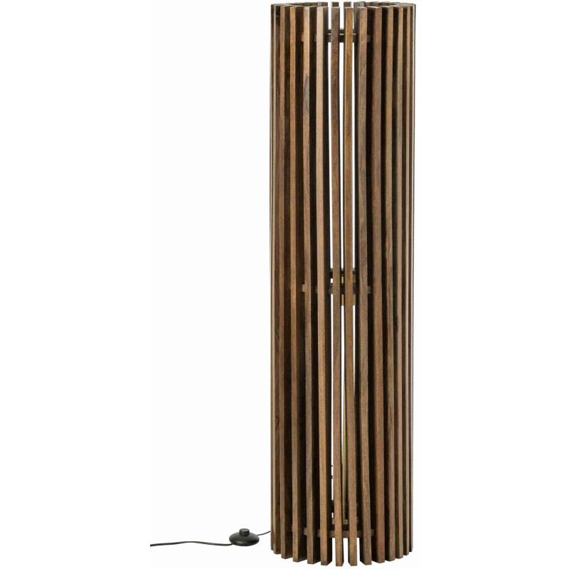 Lampadaire en manguier brun chocolat ajouré 122 cm Bosik J-Line - 3