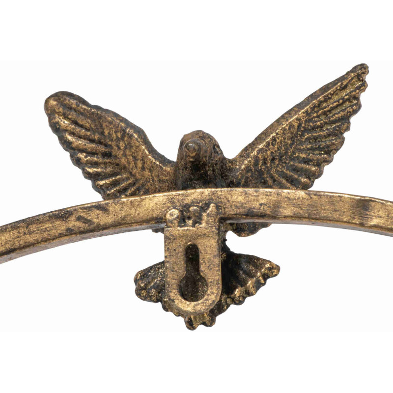 Horloge murale oiseaux en métal doré 57 cm Hefek J-Line - 3
