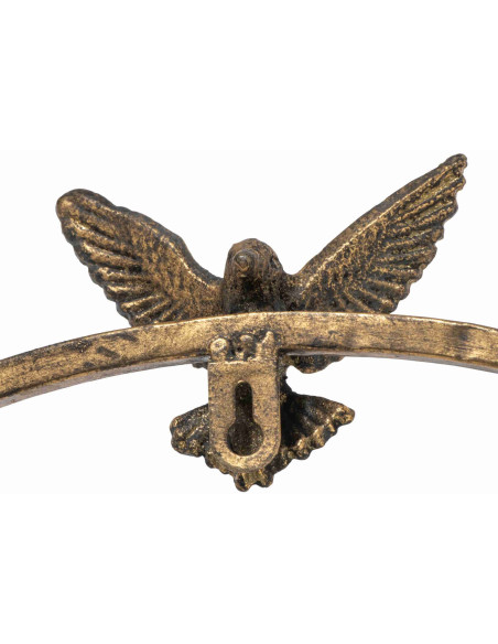 Horloge murale oiseaux en métal doré 57 cm Hefek J-Line - 3