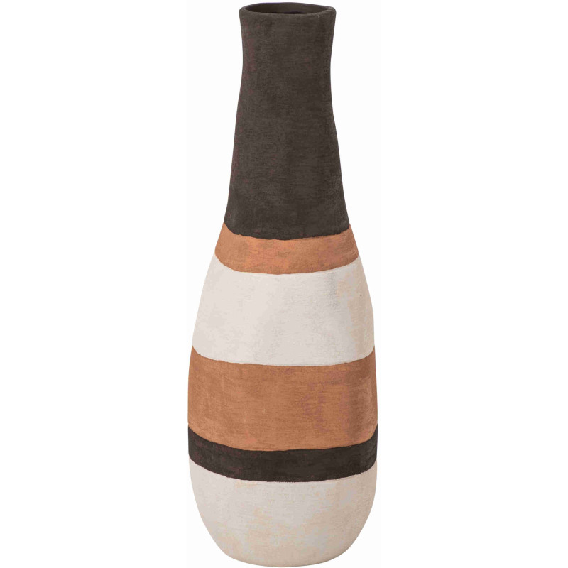 Grand vase en grès rayé 58,5 cm Gawun J-Line - 1