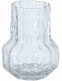 Vase en verre ondulé transparent 18,5 cm Zeium