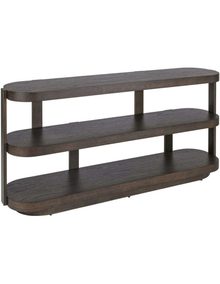 Console 3 niveaux bois brun et métal bronze 160x40x75 cm Ellington Richmond Interiors - 1