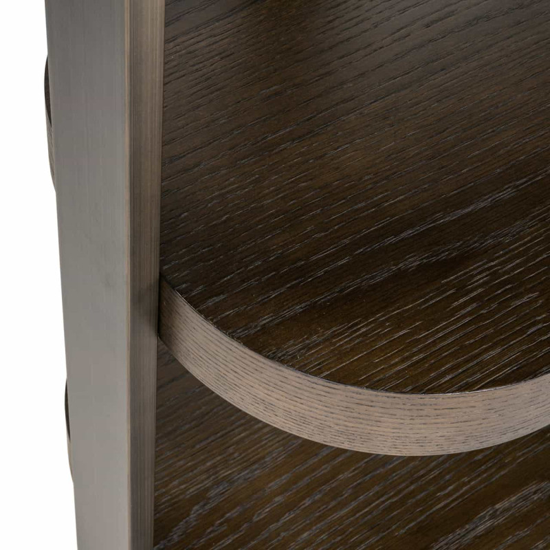 Console 3 niveaux bois brun et métal bronze 160x40x75 cm Ellington Richmond Interiors - 5