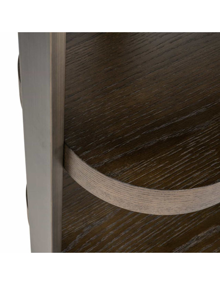 Console 3 niveaux bois brun et métal bronze 160x40x75 cm Ellington Richmond Interiors - 5