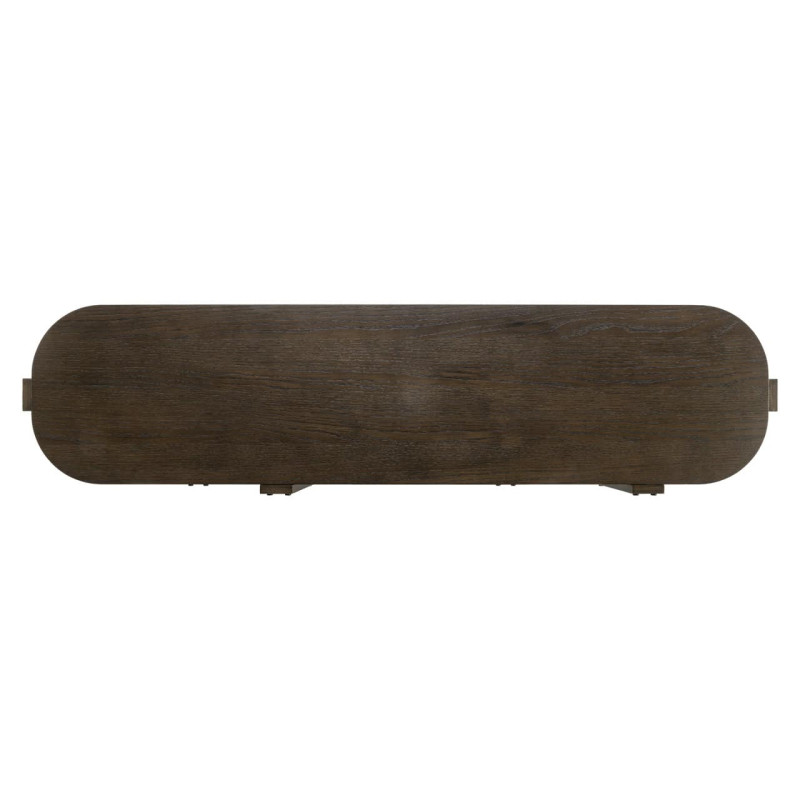 Console 3 niveaux bois brun et métal bronze 160x40x75 cm Ellington Richmond Interiors - 4