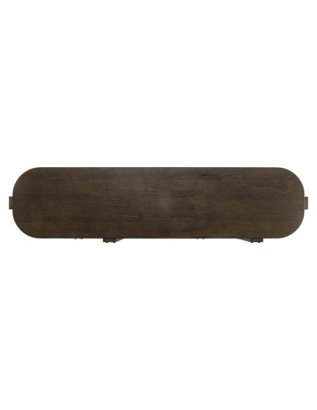 Console 3 niveaux bois brun et métal bronze 160x40x75 cm Ellington Richmond Interiors - 4