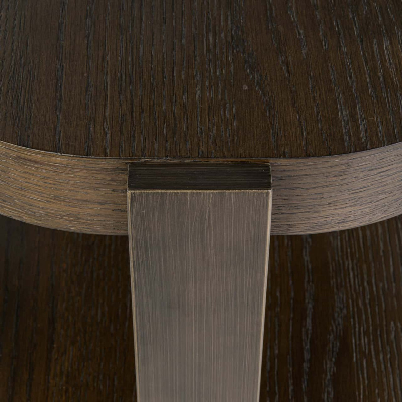 Console 3 niveaux bois brun et métal bronze 160x40x75 cm Ellington Richmond Interiors - 6