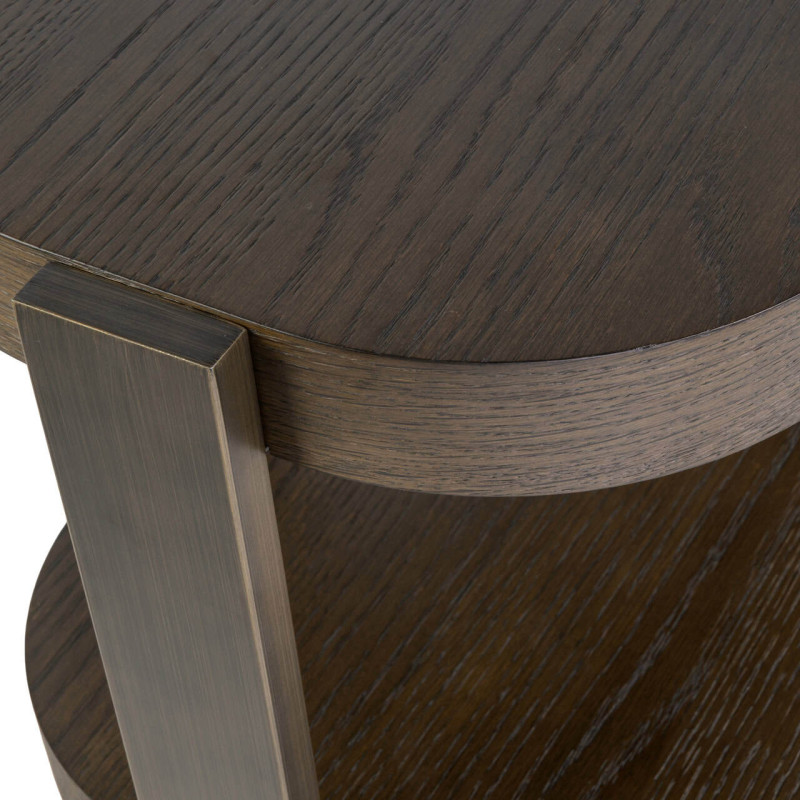 Console 3 niveaux bois brun et métal bronze 160x40x75 cm Ellington Richmond Interiors - 7