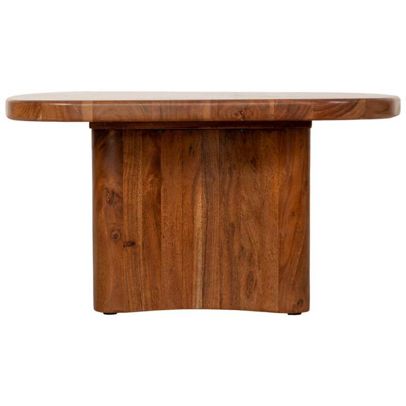 Table basse organique en acacia massif brun miel 130x80 cm Jipur  - 3