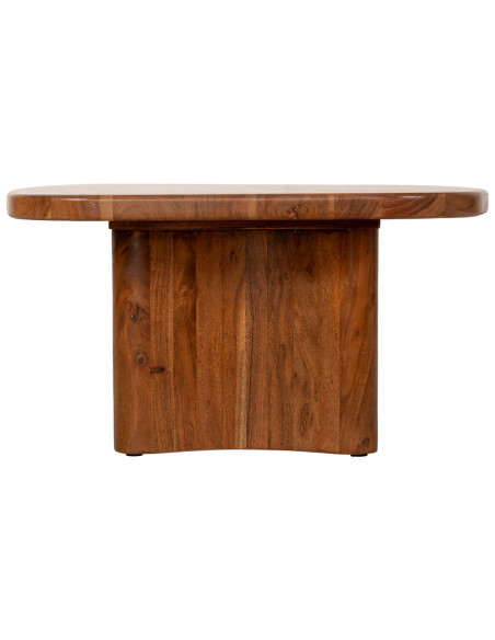 Table basse organique en acacia massif brun miel 130x80 cm Jipur  - 3