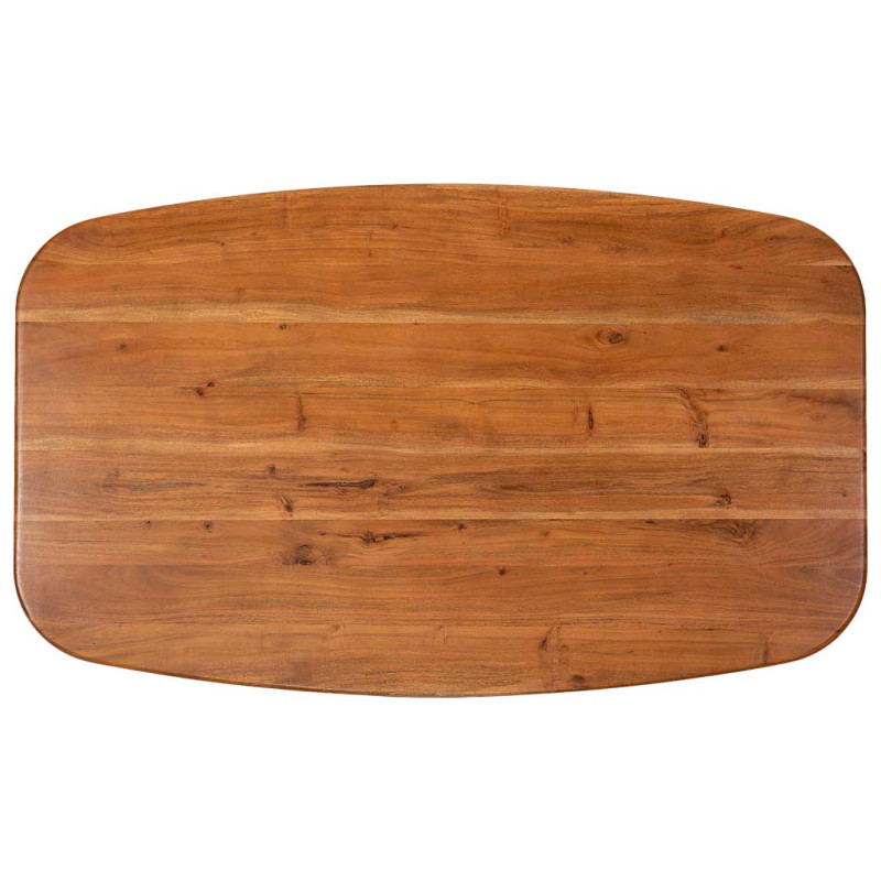 Table basse organique en acacia massif brun miel 130x80 cm Jipur  - 4