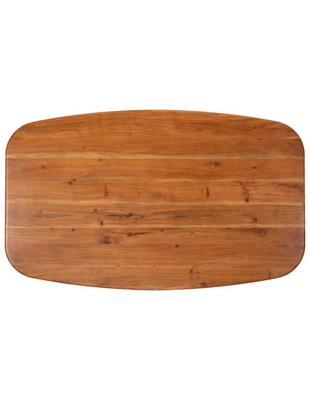 Table basse organique en acacia massif brun miel 130x80 cm Jipur  - 4