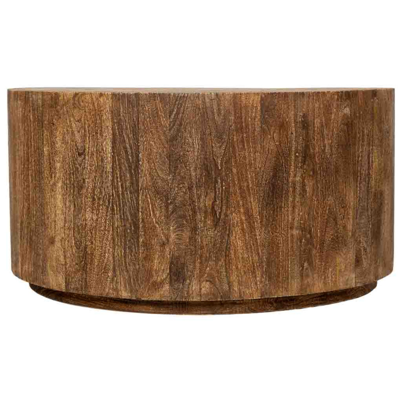 Table basse ronde en manguier massif brun 95 cm Benae  - 2