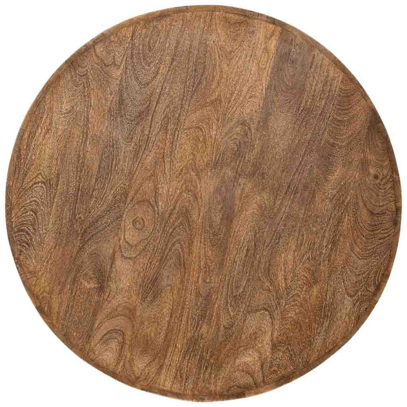 Table basse ronde en manguier massif brun 95 cm Benae  - 3