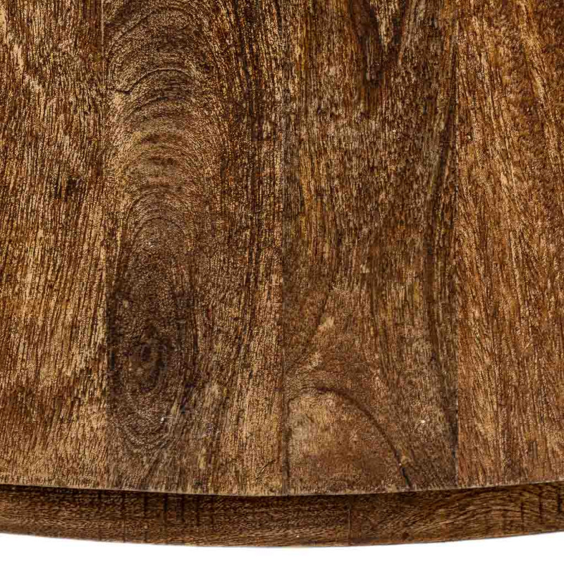 Table basse ronde en manguier massif brun 95 cm Benae  - 5