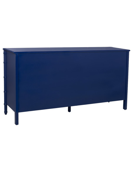 Buffet 4 portes bleu roi laqué Art déco 178,5 cm Vamau  - 4
