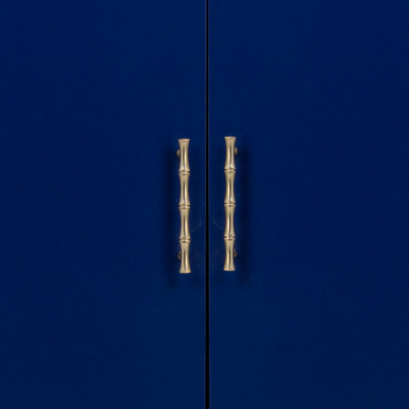 Buffet 4 portes bleu roi laqué Art déco 178,5 cm Vamau  - 5