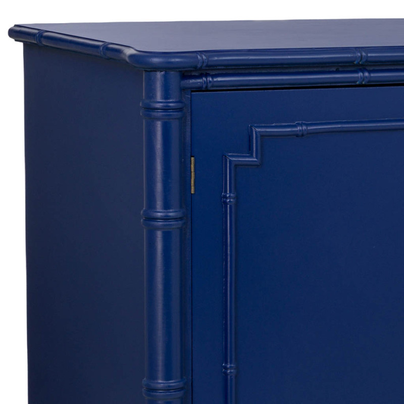 Buffet 4 portes bleu roi laqué Art déco 178,5 cm Vamau  - 6