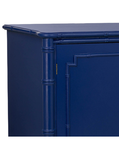 Buffet 4 portes bleu roi laqué Art déco 178,5 cm Vamau  - 6