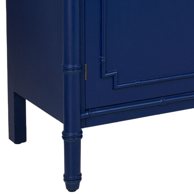 Buffet 4 portes bleu roi laqué Art déco 178,5 cm Vamau  - 7