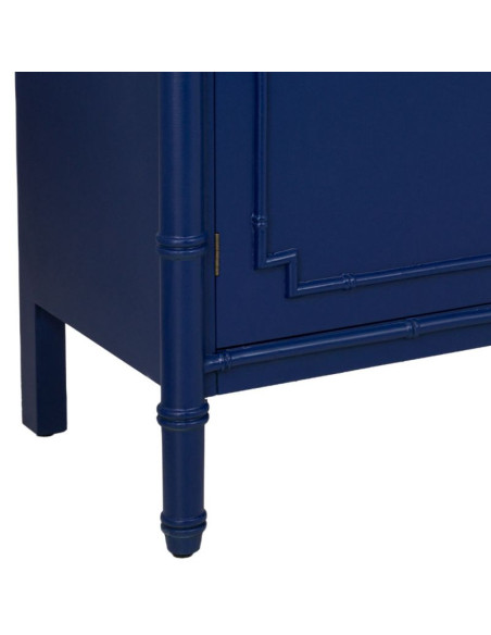 Buffet 4 portes bleu roi laqué Art déco 178,5 cm Vamau  - 7