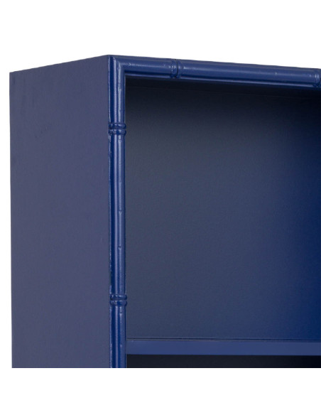 Bibliothèque étroite bleu roi en bois 2 portes 155 cm Vamau  - 7