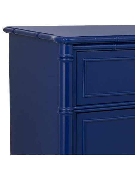 Commode 3 tiroirs bleu roi laqué Art déco 76 cm Vamau  - 7