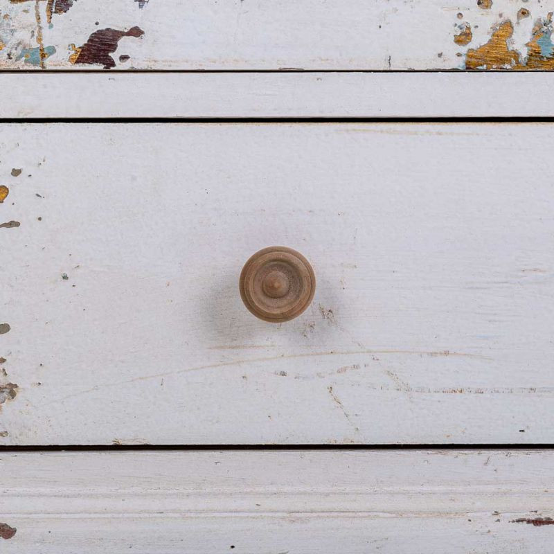 Vitrine blanche patinée 2 portes ajourées 71x40x111 cm Leroi  - 7