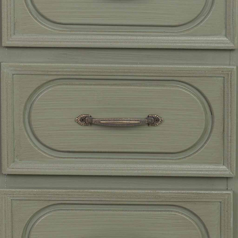 Chiffonnier étroit 4 tiroirs vert sauge 99 cm Lesoa  - 6
