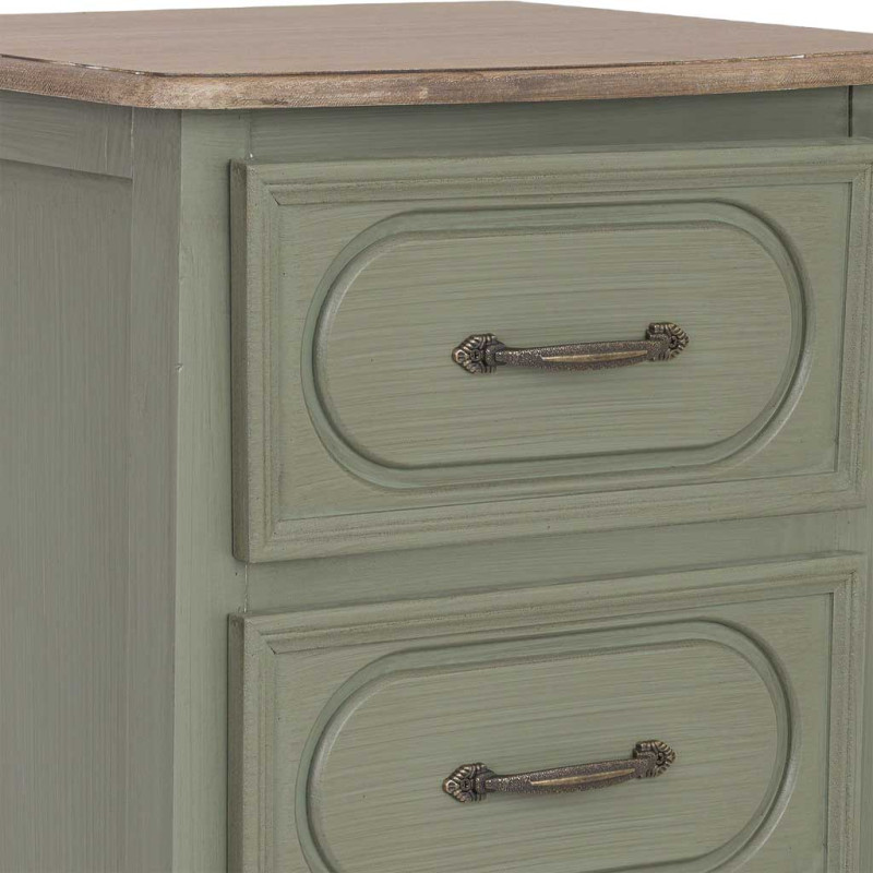 Chiffonnier étroit 4 tiroirs vert sauge 99 cm Lesoa  - 7