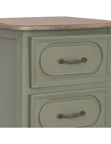 Chiffonnier étroit 4 tiroirs vert sauge 99 cm Lesoa  - 7
