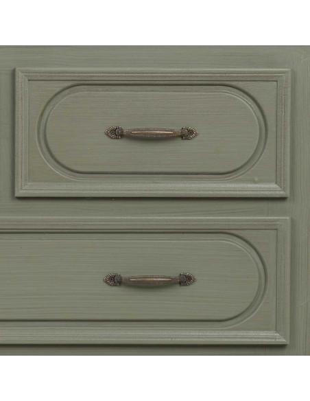 Commode 5 tiroirs vert sauge 80x40x105 cm Lesoa  - 6