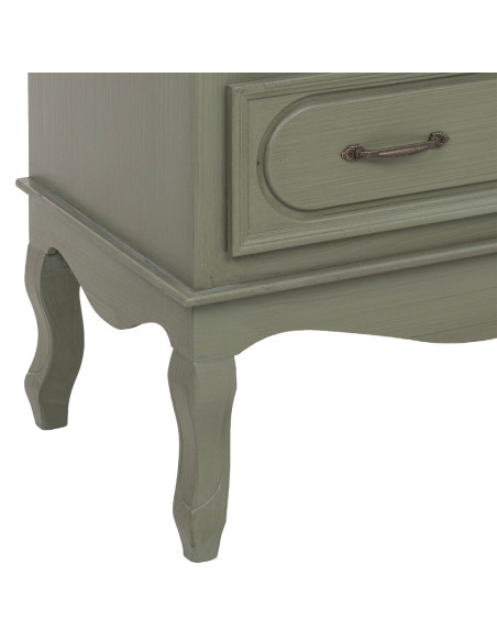 Commode 5 tiroirs vert sauge 80x40x105 cm Lesoa  - 8