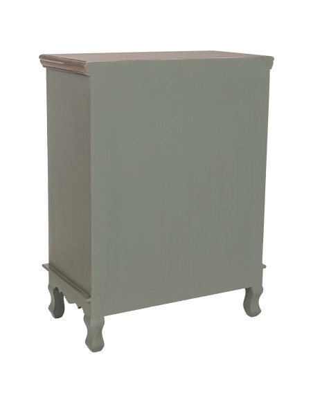 Petit buffet vert sauge à portes persiennes 60 cm Lesoa  - 4