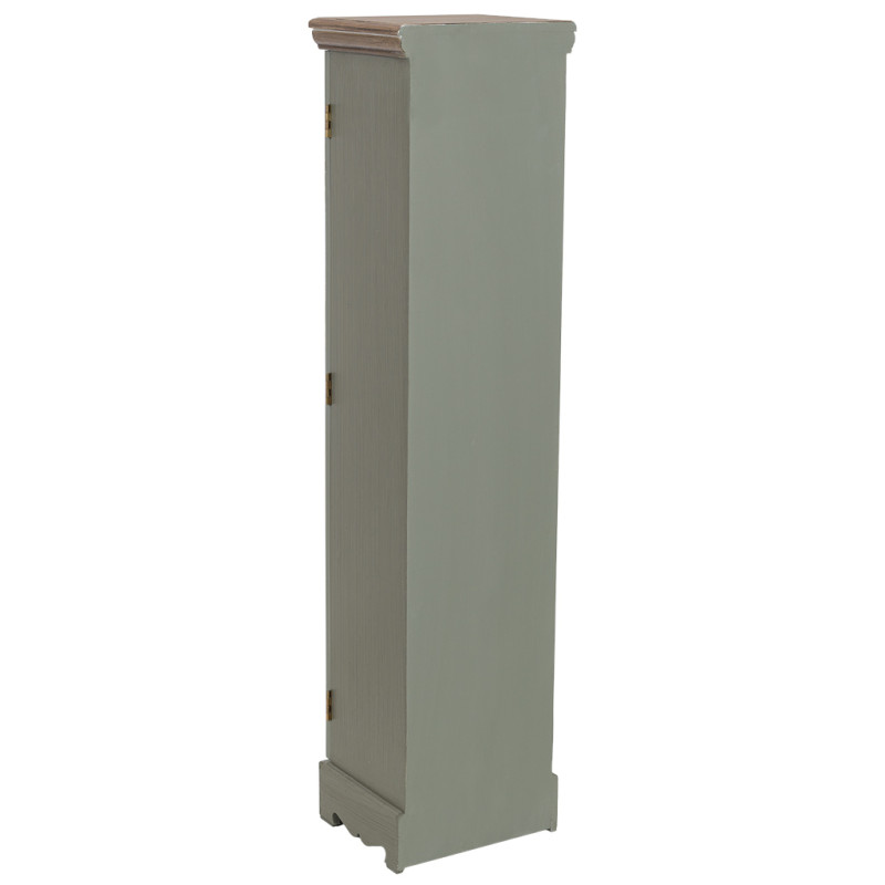 Vitrine étroite vert sauge en verre 24x20x98,5 cm Lesoa  - 4