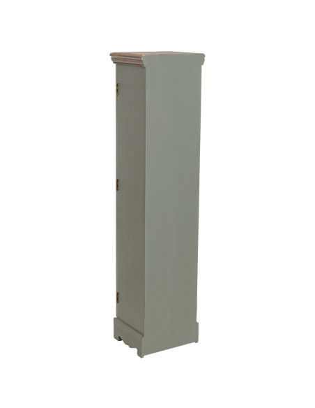 Vitrine étroite vert sauge en verre 24x20x98,5 cm Lesoa  - 4