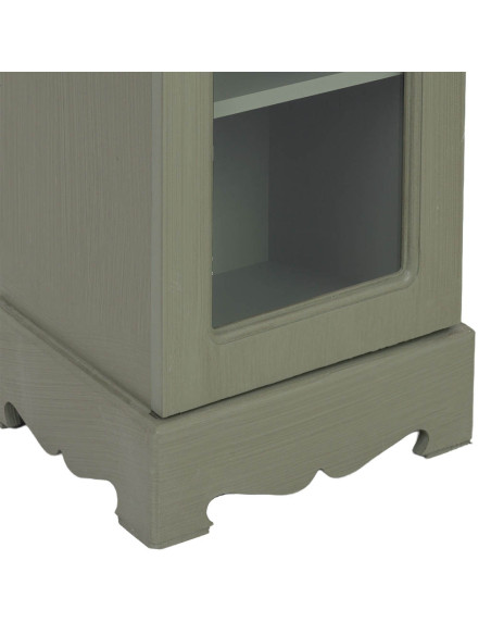 Vitrine étroite vert sauge en verre 24x20x98,5 cm Lesoa  - 7
