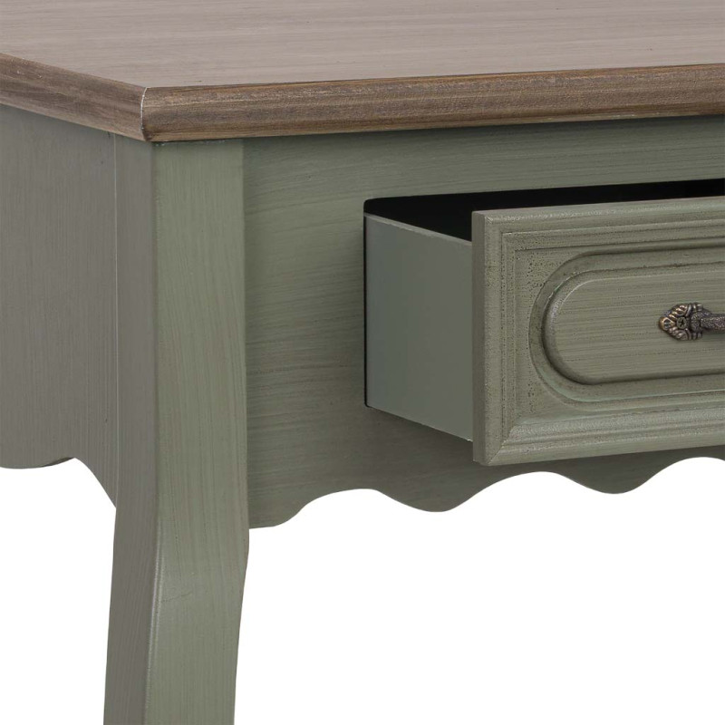 Console d'entrée vert sauge 2 tiroirs 80 cm Lesoa  - 5
