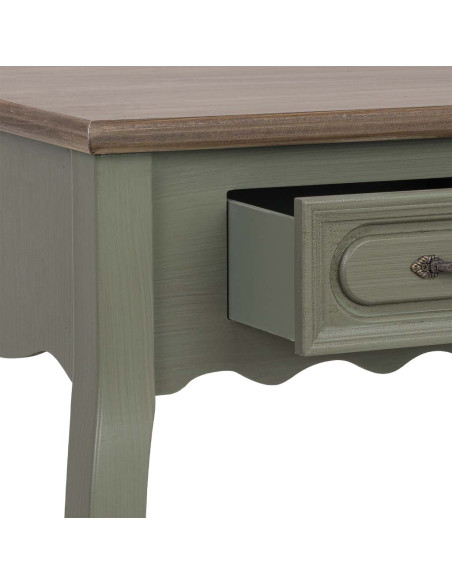 Console d'entrée vert sauge 2 tiroirs 80 cm Lesoa  - 5