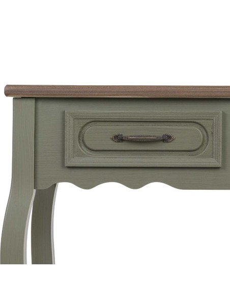 Console d'entrée vert sauge 2 tiroirs 80 cm Lesoa  - 6