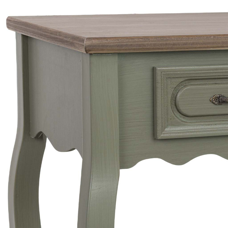 Console d'entrée vert sauge 2 tiroirs 80 cm Lesoa  - 7