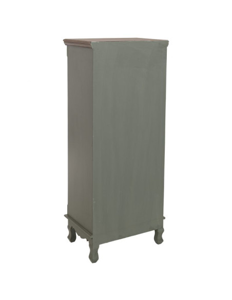 Vitrine étroite vert sauge 1 porte vitrée 48 cm Lesoa  - 4