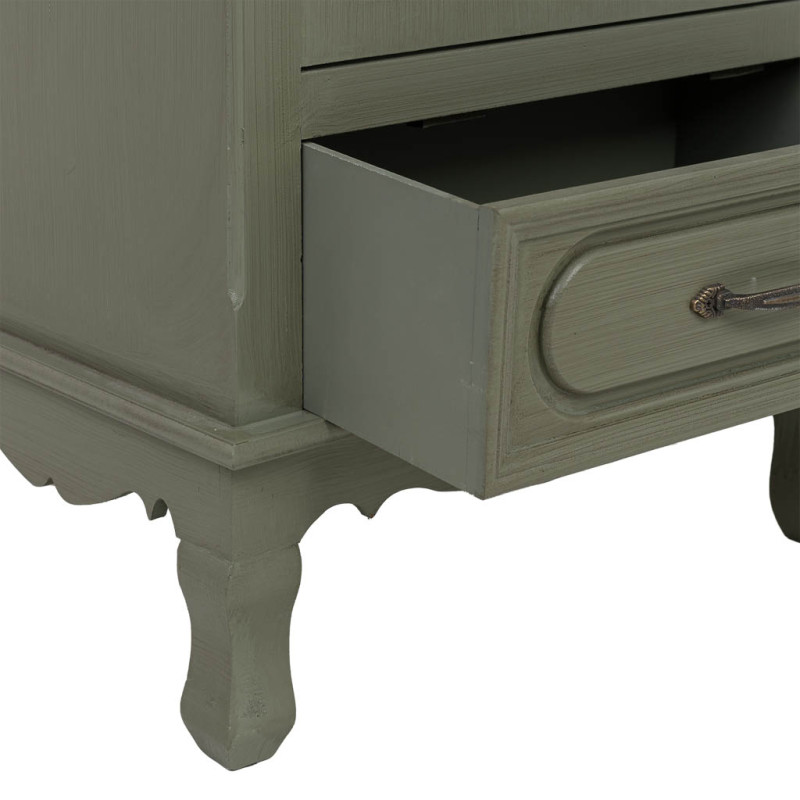 Vitrine étroite vert sauge 1 porte vitrée 48 cm Lesoa  - 5