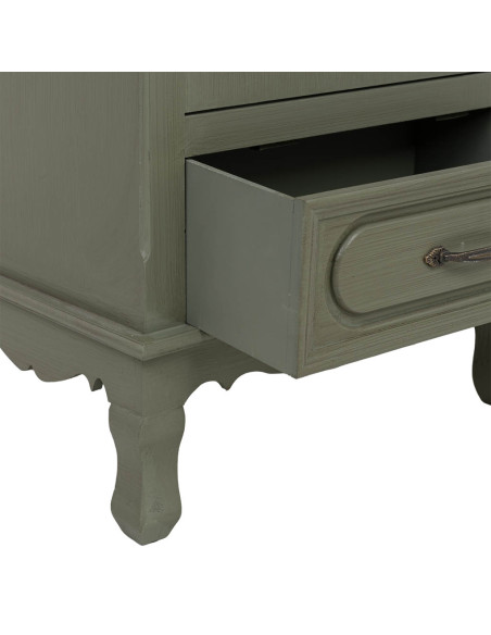Vitrine étroite vert sauge 1 porte vitrée 48 cm Lesoa  - 5