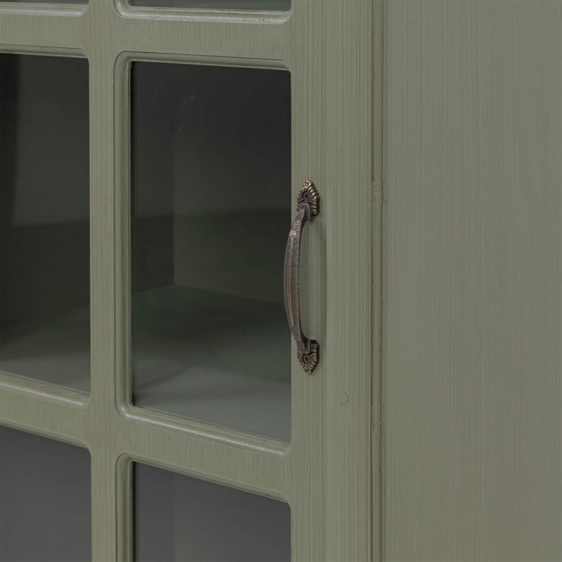 Vitrine étroite vert sauge 1 porte vitrée 48 cm Lesoa  - 7