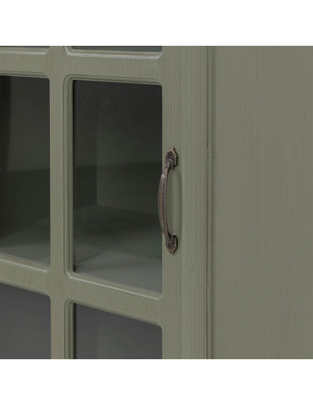 Vitrine étroite vert sauge 1 porte vitrée 48 cm Lesoa  - 7